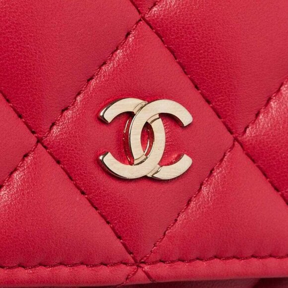 Chanel Pink Quilted Lambskin Leather Classic CC WOC Clutch Bag - Picture 6 of 12
